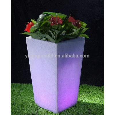 Rotational molding led flower pot planter making mould